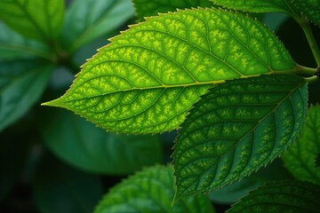 Nature's intricate leaf vein network, close-up detail, growth, nature, detail