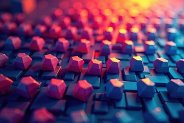 Obraz premium Repeating geometric shapes, subtle color shift, style, stylish, line