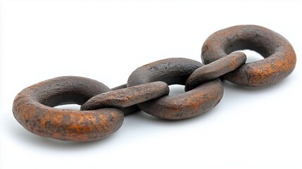 Fototapeta premium A chain of rusty metal links