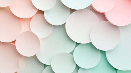 Overlapping Pastel Circles Abstract Background Design