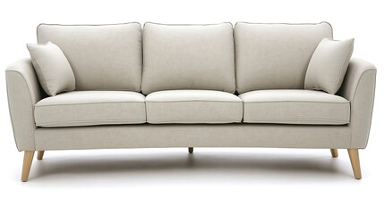 Obraz premium A large white couch with a white pillow on it
