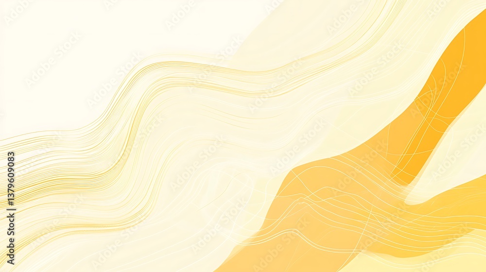 Poster abstract golden wave pattern background design