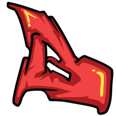 B Graffiti Font Typography Alphabet Urban. Font Hip-Hop Graffiti Letters