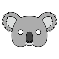 koala mask party carnival celebration flat color vector illustration template design