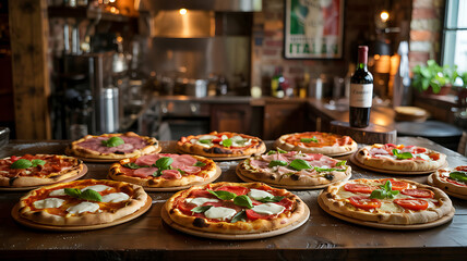 Italian Pizza with Salami and Cheese &ndash; Classic Pepperoni Pizza with Mozzarella, Fresh Herbs, and Tomato Sauce