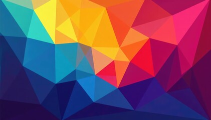 Geometric abstract shapes, vibrant color palette, geometric, clean, wallpaper