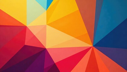 Obraz premium Geometric abstract shapes with bold color blocking , illustration, lines