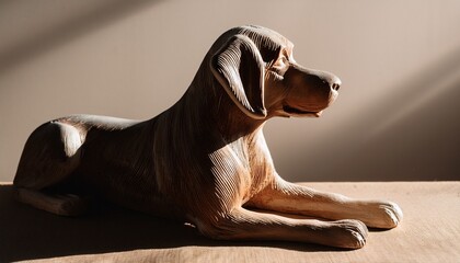 犬の彫刻