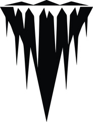 Icicle Silhouette Vector for Winter, Seasonal Design, and Holiday Decor Projects