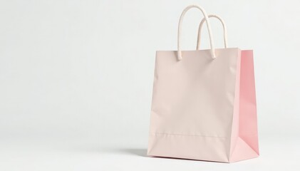 Close-up view of a single white cotton shopping bag against white , detail, eco-friendly