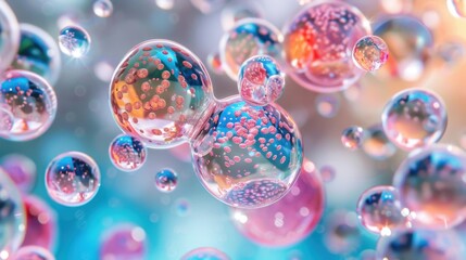 Naklejka premium Underwater Particles: Delicate floating particles suspended in water, perfect for creating a peaceful, submerged underwater effect.