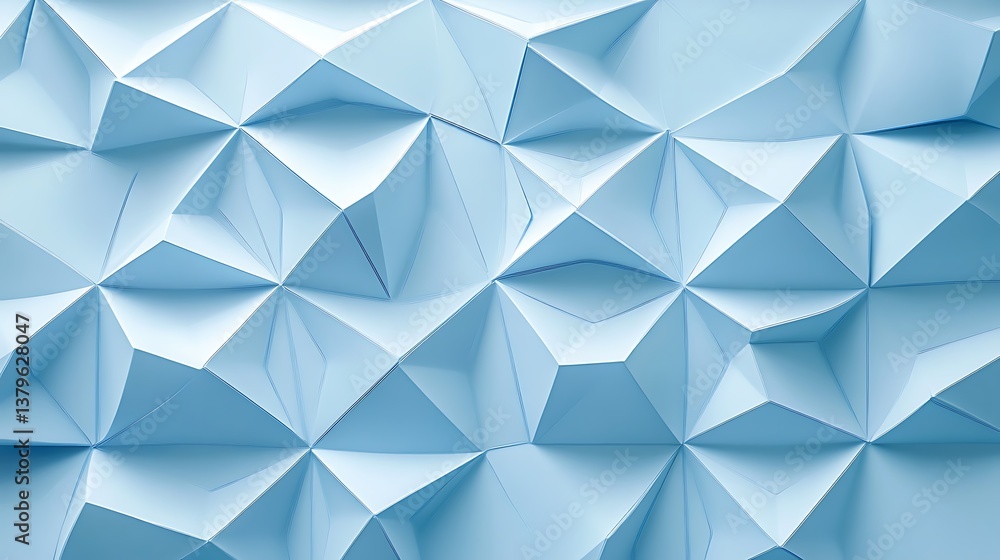 Aufkleber abstract blue geometric triangular pattern background