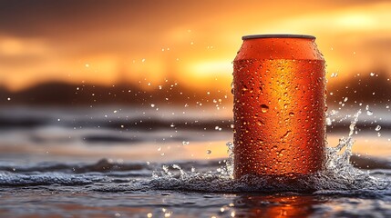 Sunset Beach Drink Can.