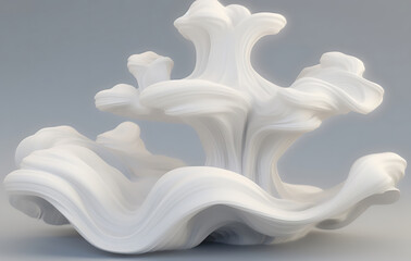 close-up view showcasing the intricate details and organic form of a contemporary architectural ornament.