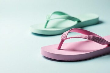 Close-up of a flip-flop, clean white backdrop , vacation, summer style, slippers