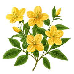 St. Johns Wort png yellow flower St. Johns Wort png healing plant St. Johns Wort png herbal medicine png transparent background image