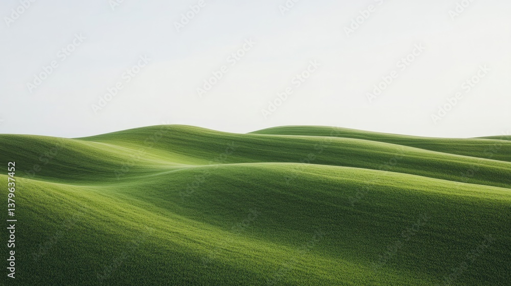 Poster wide aerial shot of undulating abstract fields with emphasis on intricate patterns and textures pres