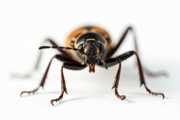 Close-up of single insect on white background, macro, wildlife, image