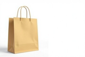 Empty brown paper shopping bag, isolated on white background , empty, carrier, blank