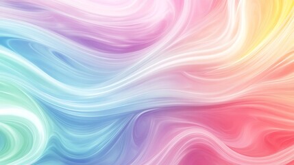 Obraz premium Abstract Pastel Swirls Colorful Wave Background Design