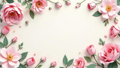 Subtle floral motif, pastel shades for social media, repeat, mobile, phone