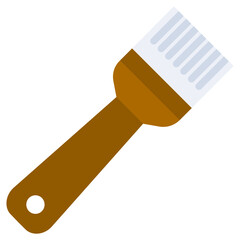 Paintbrush Tool Flat Design Icon - Carpentry Flat Icon