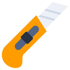 Cutter Flat Design Icon - Carpentry Flat Icon