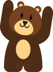Obraz premium bear wild animal illustration