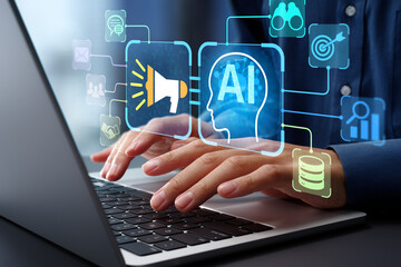 AI agent and marketing promotion automation technology. Advertisement AD and campaign management....