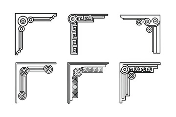 Roman style corner design ornament