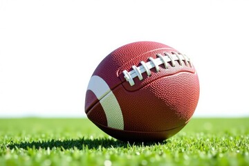 Fototapeta premium Isolated white background, perfectly centered football , round, perfect