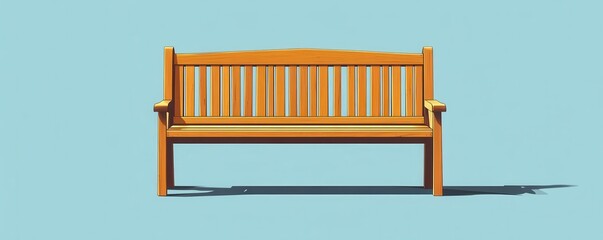 Faded wooden bench flat design front view peaceful theme animation Complementary Color Scheme