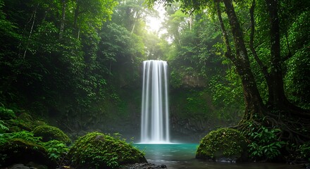 Emerald Veil of the Jungle AI Generated