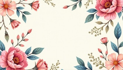 Obraz premium Subtle pastel floral design, repeating seamlessly for social media use, image, wallpaper