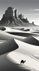 3d render of a mountain landscape