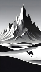 mountain landscape vector