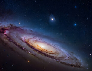 Fototapeta premium Space galaxy background, Starry cosmic nebula and deep space universe galaxies, abstract background with copy space, the galaxy of the stars.