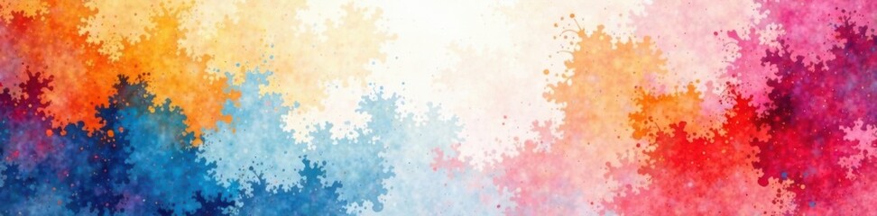Fototapeta premium Vibrant vector background with watercolor style geometric shapes, geometric motifs, vector artwork