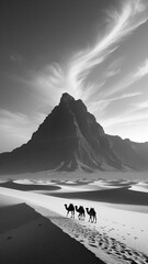 mountain landscape with clouds