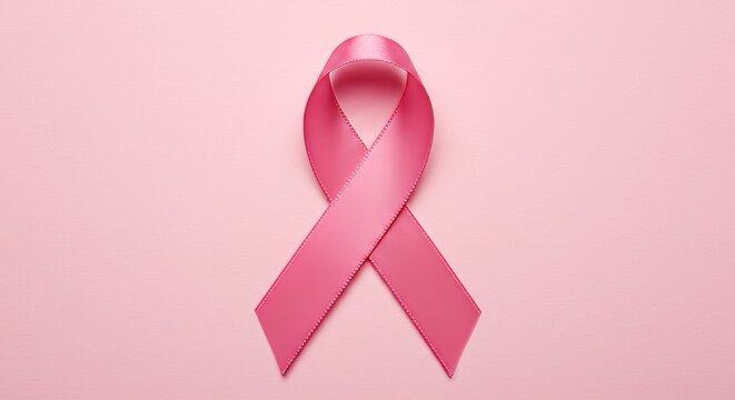 Pink breast cancer ribbon