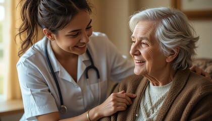 Doctor talking to a patient in a healthcare setting