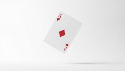 Obraz premium A single playing card flipped mid-air, isolated on white , playing card, image