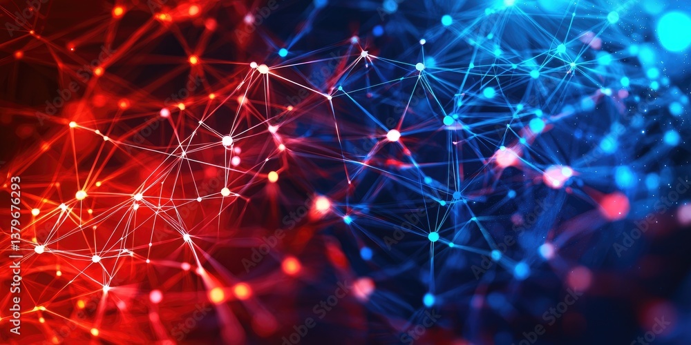 Aufkleber A digital tapestry woven from a network of interconnected dots and intricate lines, symbolizing the vastness and interconnectedness of digital data.