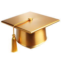 Gold Graduation Cap: Education Success