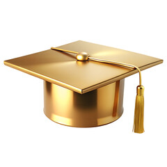 Gold Graduation Cap: Education Success