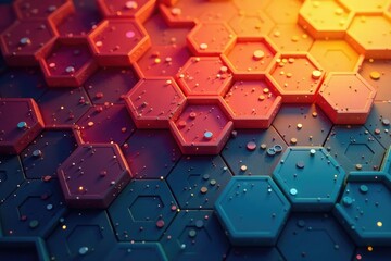 Obraz premium Interlocking hexagons creating a honeycomb structure, graphic, art