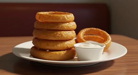 Onion Rings with Dipping Sauce