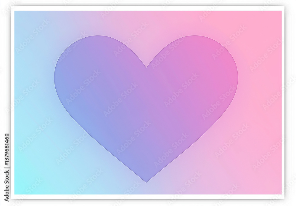 Poster minimalist pink and blue gradient background – high-resolution rectangular design with white space i