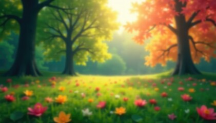 Abstract blurred nature scene, perfect for website backgrounds , tranquil, organic