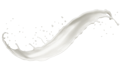 milk splash isolated on transparent background